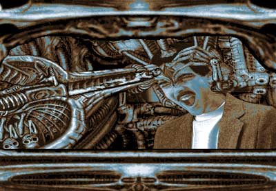 Captura del videojuego Dark Seed (1992), con fondos basados en la obra de H.R. Giger