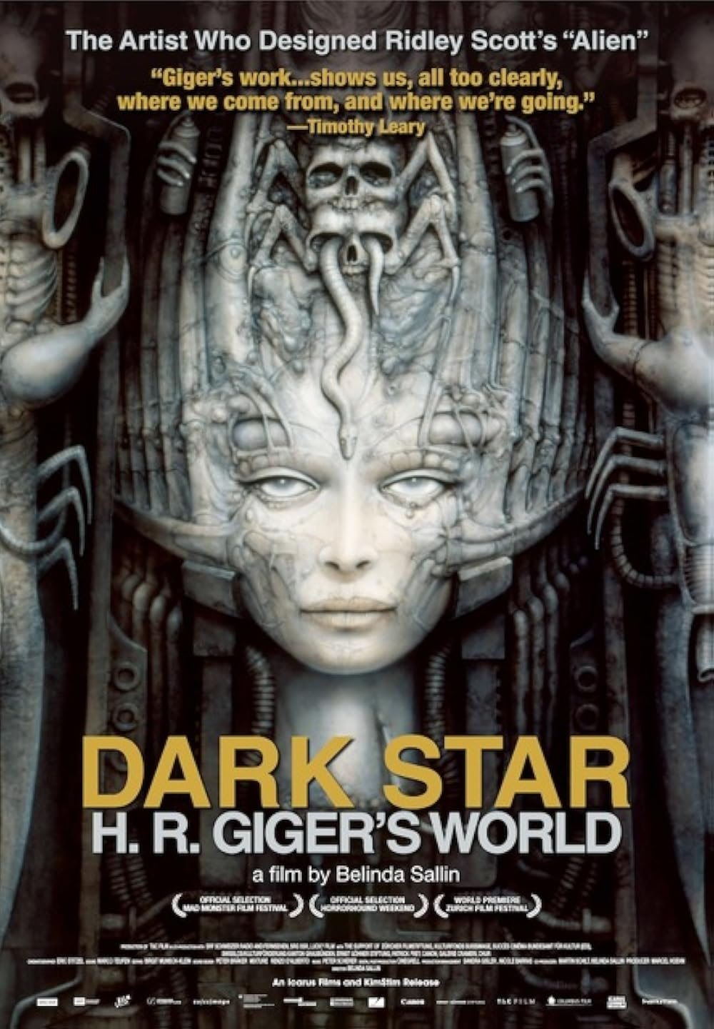 Cartel del documental Dark Star: H.R. Giger's World, de Belinda Sallin (2014)