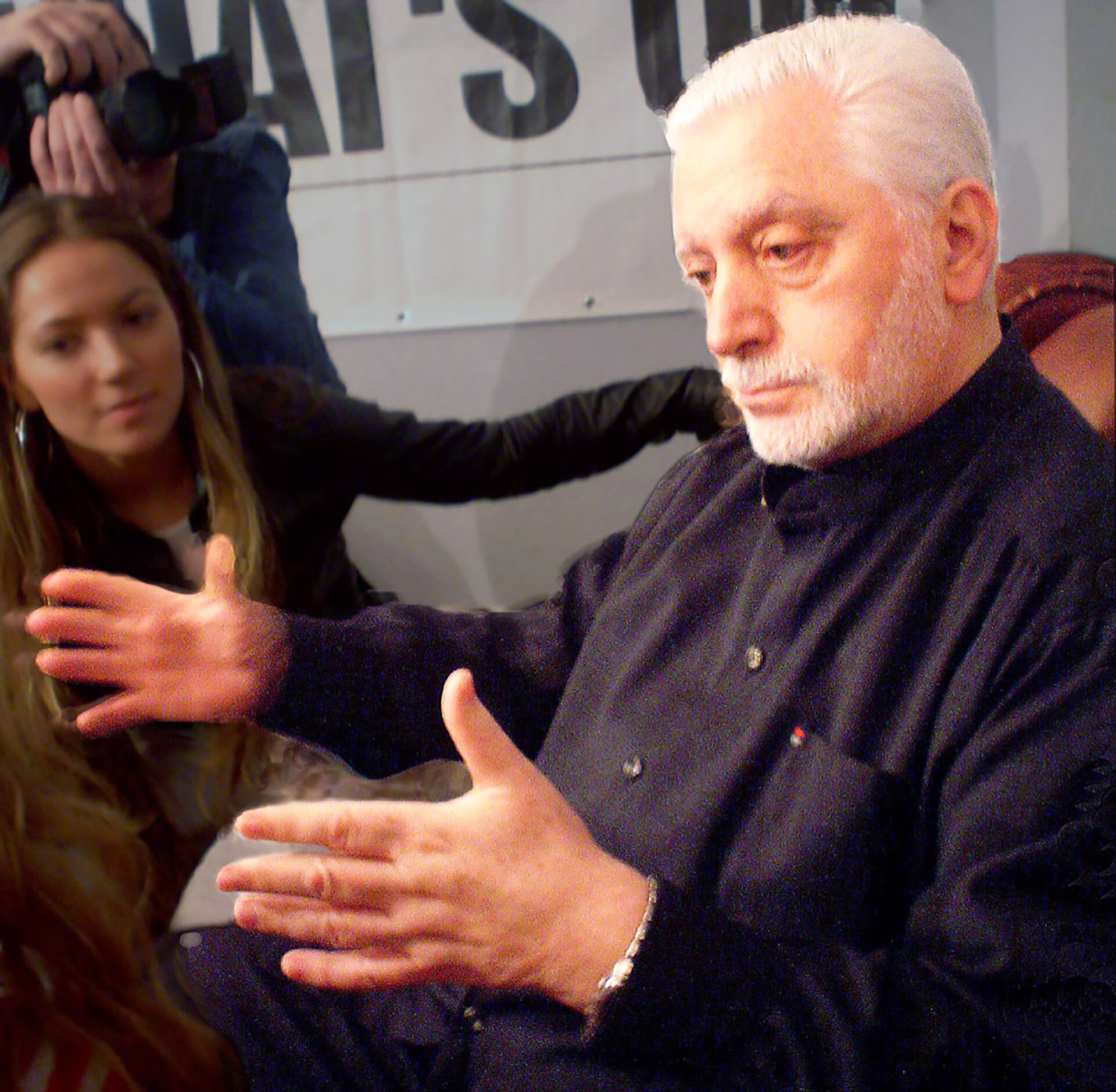 El diseñador Paco Rabanne durante una visita a Kiev en 2006