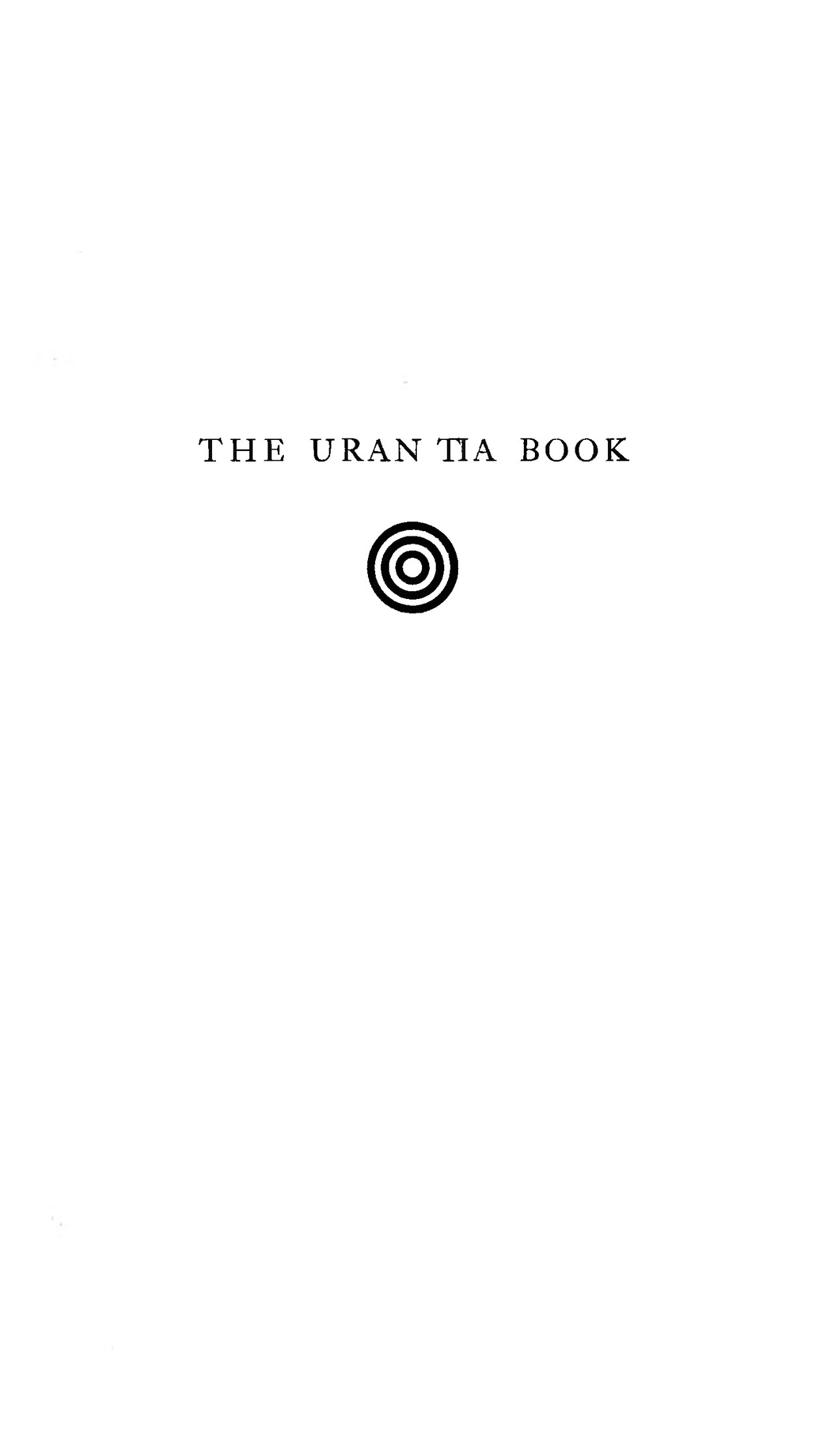 Portada de la primera edición de The Urantia Book, de 1955, con los tres círculos concéntricos